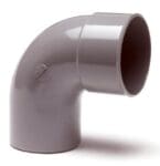 Nicoll | PVC | Bocht 88° | Spie-Mof | 125 mm | Lijm | Grijs