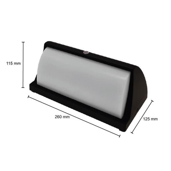 Led Bulkhead met lichtsensor zwart | 12 W | 4000K - Afbeelding 7