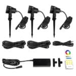 Set Tuinspot met grondpen zwart | 24 Volt | 6 W | RGB + CCT