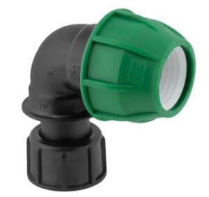 Tyleen koppeling | Knie 90° | 25 mm x 1" | Knel x binnendraad O-ring