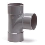 Nicoll | PVC | T-Stuk 88° | 3 x Mof | 40 mm | Lijm | Grijs