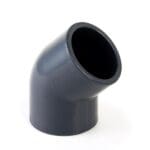 PVC Druk Knie 45° 2 x Mof 32 mm PN16