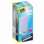 Wandarmatuur Moto wit met bewegingssensor | E27 | Exclusief lichtbron