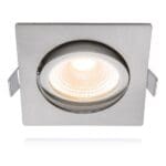 LED inbouwspot 5W | Geborsteld nikkel | Vierkant | Dim2Warm