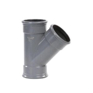 PVC | T-Stuk 45° | 3 x Mof | 110 mm | Manchet | SN8