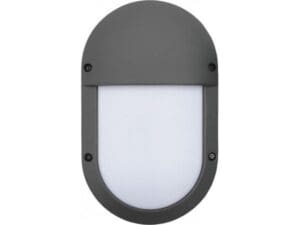 Wandlamp Led Ovaal met louver grijs | 7,3 W | 4000K