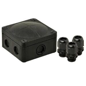 Wiska Kabeldoos +3 x M20 wartel zwart