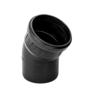 PP Bocht 30° zwart 50 mm manchet x spie