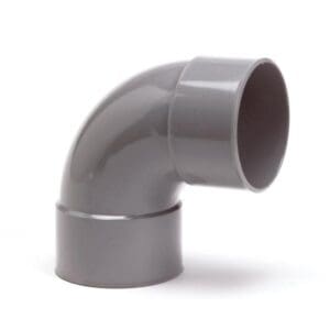 Nicoll | PVC | Bocht 88° | 2 x Mof | 75 mm | Lijm | Grijs