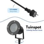 Tuinspot met grondpen zwart | GU10 fitting | Exclusief lichtbron