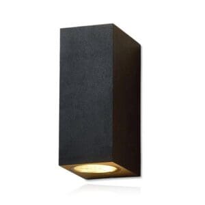 Wandarmatuur Kubus zwart | 2 x GU10 | Exclusief lichtbron