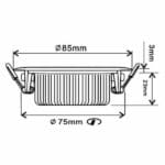 Led inbouwspot Zilver | 5W | 2200K