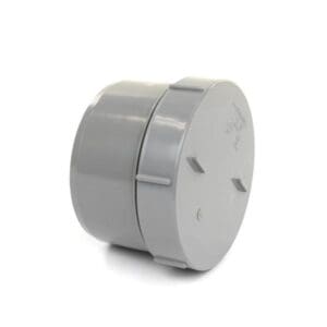 PVC Eindstuk met Schroefdeksel 125mm. Lijm