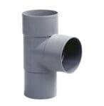 PVC T-stuk 100 mm 87° Mof/verjongd spie HWA