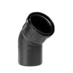PP Bocht 45° zwart 90 mm. Manchet - Spie