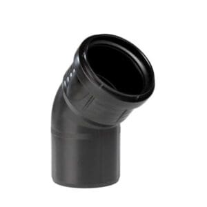 PP Bocht 45° zwart 90 mm. Manchet - Spie
