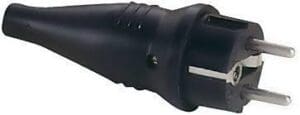 ABL Stekker 230V stand. Rubber 2P + RA