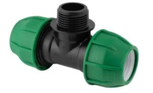 Tyleen koppeling | T-Stuk | 25 mm x 1" x 25 mm | Knel x buitendraad