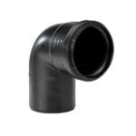 PP Bocht 88,5° zwart 75 mm. Manchet - Spie