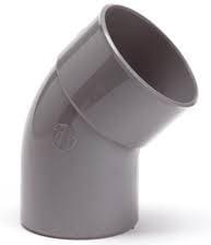 Nicoll | PVC | Bocht 45° | Spie-Mof | 110 mm | Lijm | Grijs