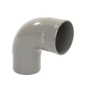 PVC Bocht 100 mm 87° Mof/verjongd spie grijs HWA