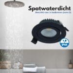 LED inbouwspot 5W |  Zwart | 2700K