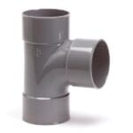 Nicoll | PVC | T-Stuk 88° | 3 x Mof | 125 mm | Lijm | Grijs