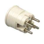 Perilex stekker recht 16A crème