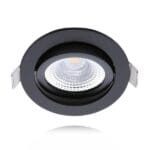 zwarte LED inbouwspot rond