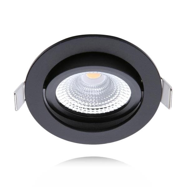 zwarte LED inbouwspot rond