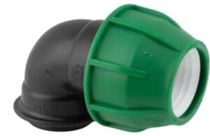 Tyleen koppeling | Knie 90° | 25 mm x ¾"  | Knel x binnendraad