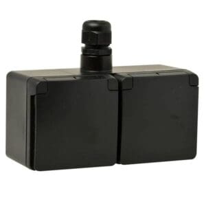 Niko twee voudig WCD Hydro IP55 zwart