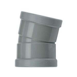 Wavin | PVC  | Bocht 15° | 2 x Mof | 125 mm | Manchet | SN4