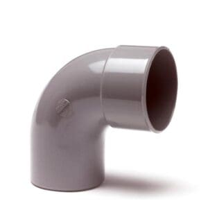 Nicoll | PVC | Bocht 88° | Spie-Mof | 40 mm | Lijm | Grijs