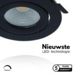 LED inbouwspot 5W |  Zwart | 2700K