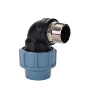 Tyleen koppeling | Knie 90° | 25 mm x ¾" | Knel x buitendraad
