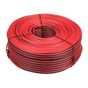 Luidsprekerkabel rood/zwart 2x0,5mm²  100 meter