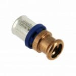 Alu-pers Rechte koppeling 20 x 22 M-press