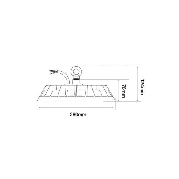 Led UFO High bay 100 Watt Kleur 5500K - Afbeelding 6
