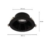 Led Downlight 7 W CCT Switch Ø75 Zwart