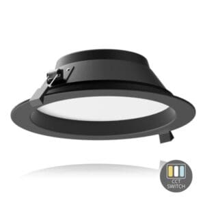 Led Downlight 18 W CCT Switch Ø195 Zwart
