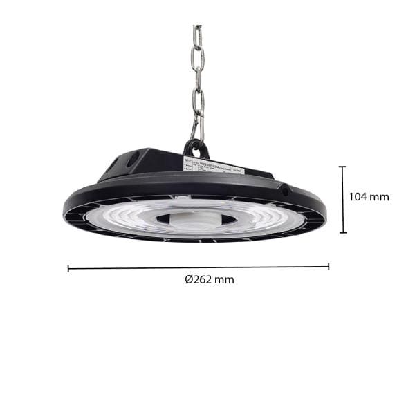 Led UFO High bay 100 Watt Kleur 4000K Dimbaar met sensor - Afbeelding 7