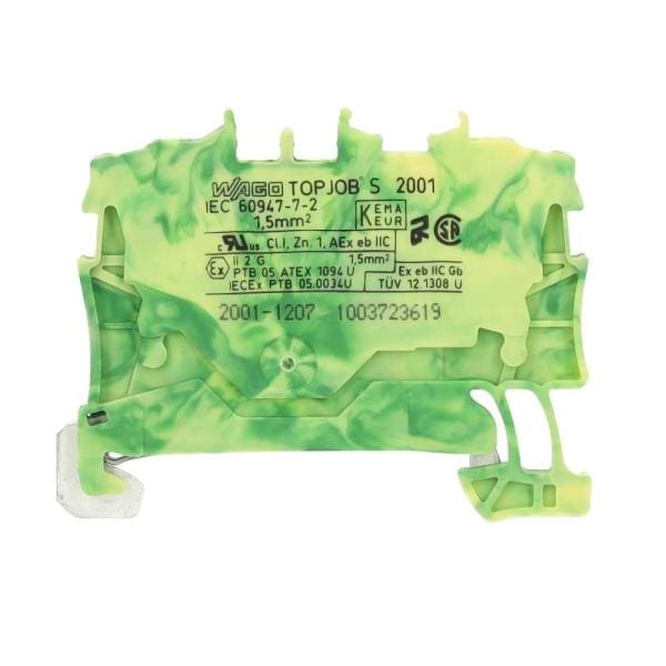 Wago aardklem 2-draads 2,5 mm groen/geel (2002-1207) - Afbeelding 4