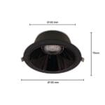 Led Downlight 16 W CCT Switch Ø160 Zwart