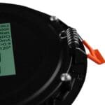 Led Downlight 12 W 3000K Ø160 Zwart