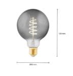 Led lamp filament | 4 Watt | E27 | Globe S | 2200K