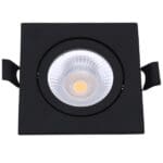 LED inbouwspot 6W | Vierkant | Zwart | 2700K