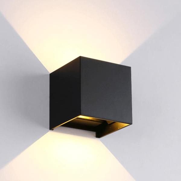 Wandlamp led kubus zwart | 2 x 3 W | 3000K - Afbeelding 4