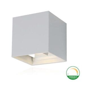 Wandlamp led kubus wit | 2 x 3 W | Dim2Warm