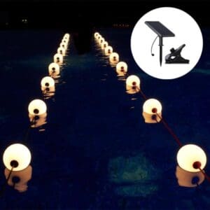 Lichtbollen snoer met zonnepaneel | 7,5 meter | 10 lichtbollen